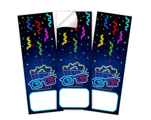 Minkocards 12 Aufkleber Kino Verpackung von Geschenken für Jungsgeburtstag Mädchengeburtstag Etiketten für Geschenkverpackung Minkocards 12 Aufkleber Kino Verpackung von Geschenken für Jungsgeburtstag Mädchengeburtstag Etiketten für Geschenkverpackung von Minkocards