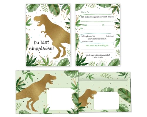 Minkocards 12 Einladungskarten Kindergeburtstag Junge Jungs Dino Dinosaurier incl. 12 Umschläge Einladungen Jungsgeburtstag Minkocards 12 Einladungskarten Kindergeburtstag Junge Jungs Dino Dinosaurier incl. 12 Umschläge Einladungen Jungsgeburtstag von Minkocards