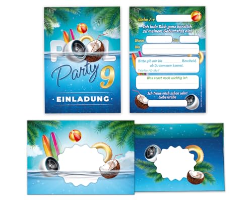 Minkocards 12 Einladungskarten incl. 12 Umschläge 9. Kindergeburtstag Schwimmbad Schwimmen Jungen Mädchen Einladungen neunte Geburtstag Minkocards 12 Einladungskarten incl. 12 Umschläge 9. Kindergeburtstag Schwimmbad Schwimmen Jungen Mädchen Einladungen neunte Geburtstag von Minkocards