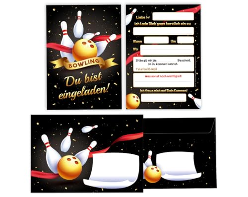 Minkocards 12 Einladungskarten incl. 12 Umschläge Kindergeburtstag Bowling Kegeln Bowling-Party Mädchen Jungen Einladung Mädchengeburtstag Jungsgeburtstag Minkocards 12 Einladungskarten incl. 12 Umschläge Kindergeburtstag Bowling Kegeln Bowling-Party Mädchen Jungen Einladung Mädchengeburtstag Jungsgeburtstag von Minkocards