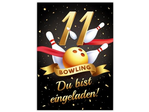 Minkocards 12 Einladungskarten zum 11. Kindergeburtstag Bowling Kegeln Mädchen Jungen Einladung elfte Mädchengeburtstag Jungsgeburtstag Minkocards 12 Einladungskarten zum 11. Kindergeburtstag Bowling Kegeln Mädchen Jungen Einladung elfte Mädchengeburtstag Jungsgeburtstag von Minkocards