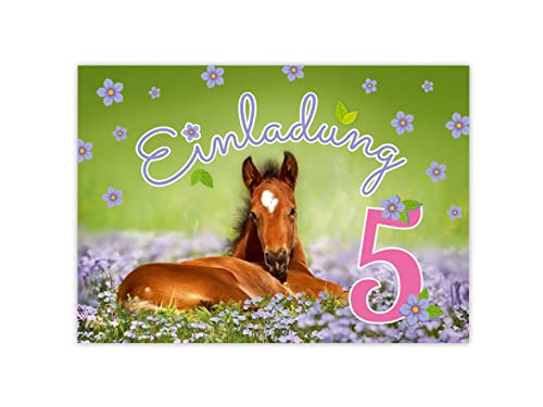 Minkocards 12 Einladungskarten zum 5. Kindergeburtstag Mädchen Pferd Einladung fünfte Geburtstag Kinder bunte Geburtstagseinladungen Minkocards 12 Einladungskarten zum 5. Kindergeburtstag Mädchen Pferd Einladung fünfte Geburtstag Kinder bunte Geburtstagseinladungen von Minkocards