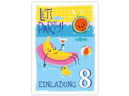 Minkocards 12 Einladungskarten zum 8. Kindergeburtstag Schwimmbad Schwimmen Jungen Mädchen Einladung achte Geburtstag Minkocards 12 Einladungskarten zum 8. Kindergeburtstag Schwimmbad Schwimmen Jungen Mädchen Einladung achte Geburtstag von Minkocards