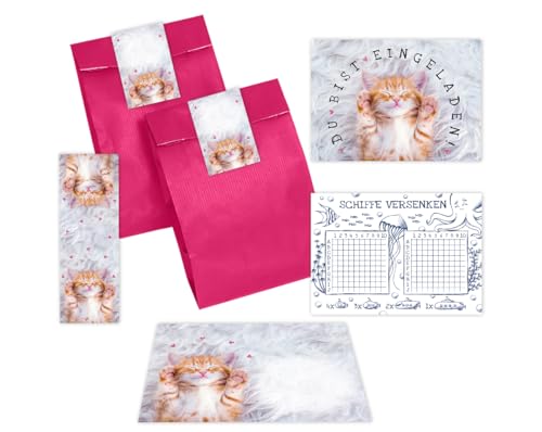 Minkocards 12 Einladungskarten zum Kindergeburtstag Mädchen Katze Einladungen zum Mädchengeburtstag incl. 12 Umschläge, 12 Partytüten/pink, 12 Aufkleber, 12 Lesezeichen, 12 Schiffe versenken Minkocards 12 Einladungskarten zum Kindergeburtstag Mädchen Katze Einladungen zum Mädchengeburtstag incl. 12 Umschläge, 12 Partytüten/pink, 12 Aufkleber, 12 Lesezeichen, 12 Schiffe versenken von Minkocards