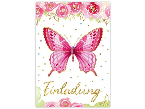 Minkocards 12 Einladungskarten zum Kindergeburtstag Mädchen Schmetterling coole bunte Einladungen Geburtstag Kinder Mädchengeburtstag Minkocards 12 Einladungskarten zum Kindergeburtstag Mädchen Schmetterling coole bunte Einladungen Geburtstag Kinder Mädchengeburtstag von Minkocards