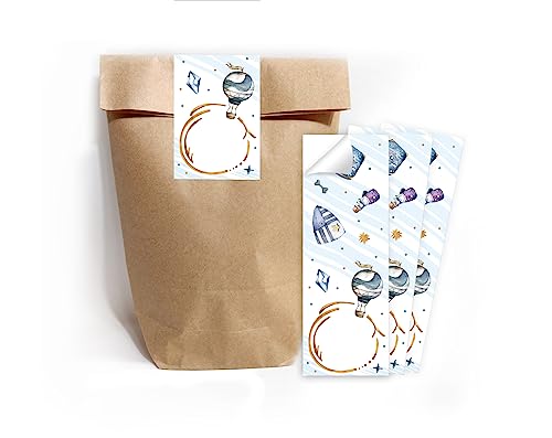 Minkocards 8 Geschenktüten (Natur) + 8 Aufkleber Ritter Drache Geschenktüten für Mitgebsel Gastgeschenk einpacken beim Kindergeburtstag Jungensgeburtstag von Minkocards