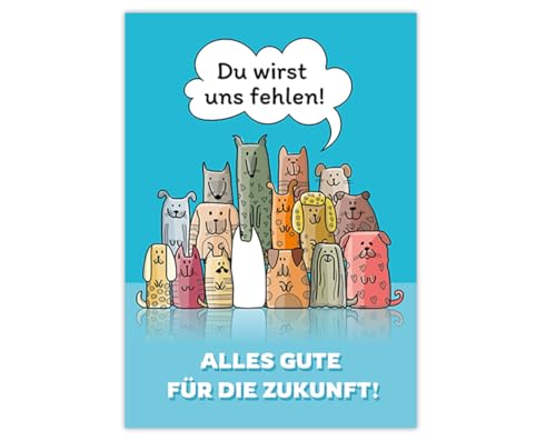 Minkocards XXL Abschiedskarte Karte für Jobwechsel Kündigung Rente mit Umschlag in A4-Format lustige große Glückwunschkarte Klappkarte Firmenwechsel für Kollegen Chef Abschied Hunde Minkocards XXL Abschiedskarte Karte für Jobwechsel Kündigung Rente mit Umschlag in A4-Format lustige große Glückwunschkarte Klappkarte Firmenwechsel für Kollegen Chef Abschied Hunde von Minkocards