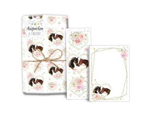 Mitgebsel-Set 6 Geschenkpapierbögen + 6 Lesezeichen + 6 Mini-Notizblöcken + 6 Aufkleber Pferde Gastgeschenke für Mädchengeburtstag Mädchen Kindergeburtstag Giveaways Mitgebsel-Set 6 Geschenkpapierbögen + 6 Lesezeichen + 6 Mini-Notizblöcken + 6 Aufkleber Pferde Gastgeschenke für Mädchengeburtstag Mädchen Kindergeburtstag Giveaways von Minkocards