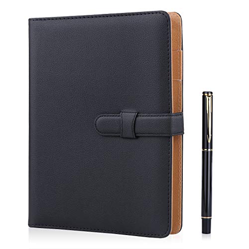 Minlna A5 Leder Notizbuch, Bindemittel Nachfüllbares Kompositions Notizbuch, für Business-Tagebuch Sitzungsprotokoll Minlna A5 Leder Notizbuch, Bindemittel Nachfüllbares Kompositions Notizbuch, für Business-Tagebuch Sitzungsprotokoll von Minlna