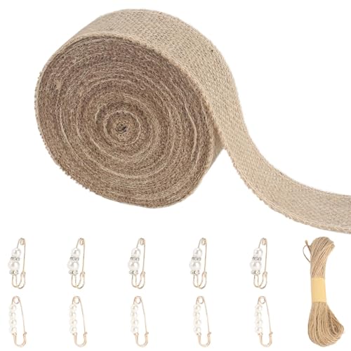 Minnhua 12m Juteband 10cm Breit Burlap Vintage Geschenkband Jute Juteband Natur mit 20m*15mm Hanfseil +10pcs Perlen Zubehör Dekoband Sackleinen Band für Hochzeitdeko Geschenkverpackung Basteln Minnhua 12m Juteband 10cm Breit Burlap Vintage Geschenkband Jute Juteband Natur mit 20m*15mm Hanfseil +10pcs Perlen Zubehör Dekoband Sackleinen Band für Hochzeitdeko Geschenkverpackung Basteln von Minnhua