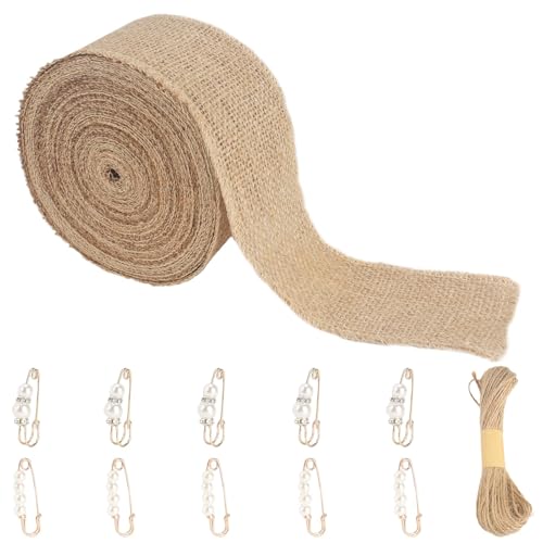 Minnhua 12m Juteband 6cm Breit Burlap Vintage Geschenkband Jute Juteband Natur mit 20m*15mm Hanfseil +10pcs Perlen Zubehör Dekoband Sackleinen Band für Hochzeitdeko Geschenkverpackung Basteln Minnhua 12m Juteband 6cm Breit Burlap Vintage Geschenkband Jute Juteband Natur mit 20m*15mm Hanfseil +10pcs Perlen Zubehör Dekoband Sackleinen Band für Hochzeitdeko Geschenkverpackung Basteln von Minnhua