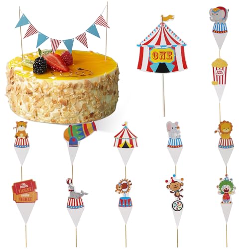 Minnhua 25 Stück Muffin Deko, 13 Stile Zirkus Party Deko, Kreativ Zirkus Geburtstag Deko, Cake Topper für Kinder Baby Party Geburtstag Kuchen Dekoration Minnhua 25 Stück Muffin Deko, 13 Stile Zirkus Party Deko, Kreativ Zirkus Geburtstag Deko, Cake Topper für Kinder Baby Party Geburtstag Kuchen Dekoration von Minnhua