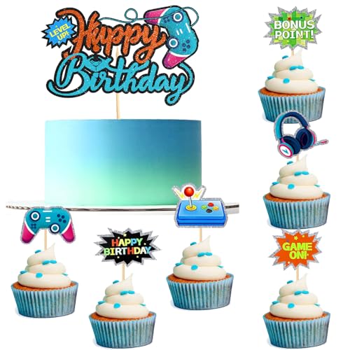 Minnhua 25 Stück Videospiel Tortendeko Geburtstag, 7 Stile Tortendeko Gaming, Spiel Torte Dekoration, Cupcake Topper Spielkonsole für Kindergeburtstag Spiel Thema Party Dekoration Minnhua 25 Stück Videospiel Tortendeko Geburtstag, 7 Stile Tortendeko Gaming, Spiel Torte Dekoration, Cupcake Topper Spielkonsole für Kindergeburtstag Spiel Thema Party Dekoration von Minnhua