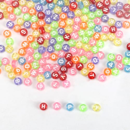 Minnhua 3500 Stück Buchstabenperlen für Armbänder, Perlen zum Auffädeln Buchstaben mit 3m Elastischer Kordel, Letter Beads, Buchstaben zum Auffädeln für Basteln Armbänder, Ketten(Transparent Gefärbt) Minnhua 3500 Stück Buchstabenperlen für Armbänder, Perlen zum Auffädeln Buchstaben mit 3m Elastischer Kordel, Letter Beads, Buchstaben zum Auffädeln für Basteln Armbänder, Ketten(Transparent Gefärbt) von Minnhua