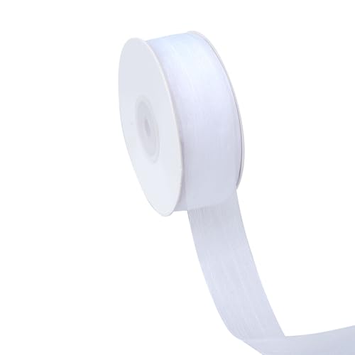Minnhua 45 m × 2,5 cm Satinband Weiss, Satin Dekoband Weiß Präsent Geschenkband Breit, Stoffband für Kleid Hochzeit, Geburtstag Geschenke, Satin Dekoband, Deko Band Geschenkverpackung Minnhua 45 m × 2,5 cm Satinband Weiss, Satin Dekoband Weiß Präsent Geschenkband Breit, Stoffband für Kleid Hochzeit, Geburtstag Geschenke, Satin Dekoband, Deko Band Geschenkverpackung von Minnhua