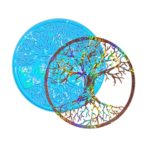 MinnowXY Tree Life Wanddekoration, holografische Kristall-Epoxidharz-Formen, Wandbehang, Silikonform, Bastelwerkzeug MinnowXY Tree Life Wanddekoration, holografische Kristall-Epoxidharz-Formen, Wandbehang, Silikonform, Bastelwerkzeug von MinnowXY