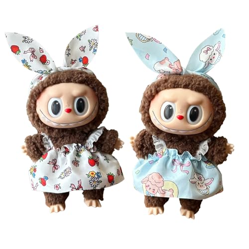 Labubu Kleidung für Puppe,17 cm große Puppenkleidung für labubu Kleidung,Labubu-Zubehör für Puppe,Passende Kleidung für die Labubu-Plüsch Toy(ohne Puppe) (A) von Mino Plus