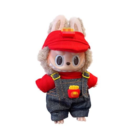 Labubu Kleidung für Puppe,17 cm große Puppenkleidung für labubu Kleidung,Labubu-Zubehör für Puppe,Passende Kleidung für die Labubu-Plüsch Toy(ohne Puppe) (B) von Mino Plus