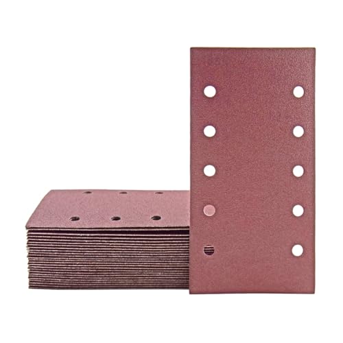 MioTools Fox Klett-Schleifblätter, 230 x 115 mm, 10-Loch, f. Schwingschleifer, Normalkorund (25 Stk.) K100 von MioTools