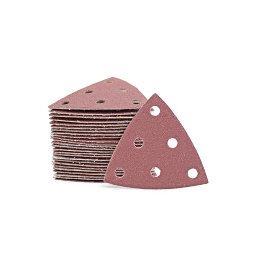 MioTools Fox Klett-Schleifblätter, 93 mm, 6-Loch, f. Deltaschleifer, Normalkorund (50 Stk.) K100 von MioTools