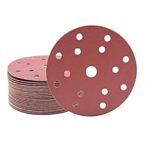 MioTools Fox Klett-Schleifscheiben, 150 mm, 15-Loch, f. Exzenterschleifer, Normalkorund (25 Stk.) K100 von MioTools