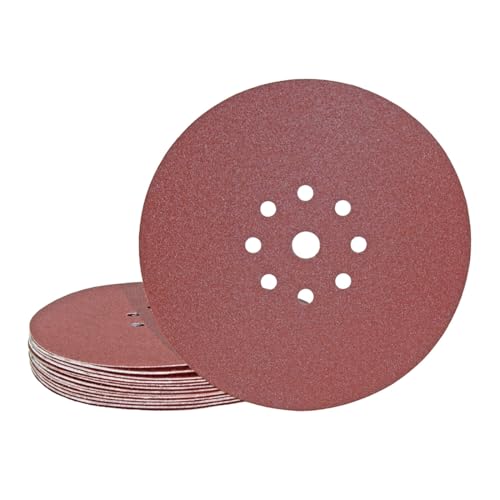 MioTools Fox Klett-Schleifscheiben, 225 mm, 9-Loch, f. Trockenbauschleifer, Normalkorund (10 Stk.) K150 von MioTools