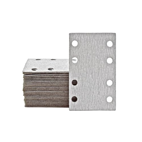 MioTools Shark Klett-Schleifblätter, 133 x 80 mm, 8-Loch, f. Schwingschleifer, Normalkorund (70 Stk.) Set von MioTools