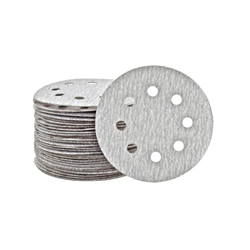 MioTools Shark Klett-Schleifscheiben, 115 mm, 8-Loch, f. Exzenterschleifer, Normalkorund (50 Stk.) K400 von MioTools