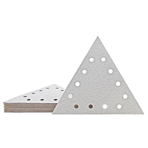 MioTools Shark Klett-Schleifscheiben, 290 x 250 mm, 12-Loch, f. Trockenbauschleifer, Normalkorund (25 Stk.) K80 von MioTools