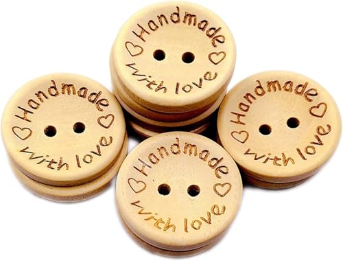 50 runde Knöpfe mit 2 Löchern, handgefertigt mit Liebesbrief, Holzknöpfe, DIY, Nähdekoration, Nähutensilien und Zubehör, 15 mm, Nähknöpfe 50 runde Knöpfe mit 2 Löchern, handgefertigt mit Liebesbrief, Holzknöpfe, DIY, Nähdekoration, Nähutensilien und Zubehör, 15 mm, Nähknöpfe von Mioaoa