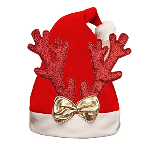 Weihnachtsmannhut, warmes Zubehör für Kostümpartys, Dekoration für und Erwachsene, (B) von Miokycl