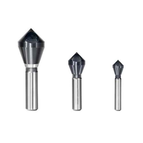 Miosugo Kegelsenker Entgratsenker, 90° Fase Titan beschichtet Senker Bohrer Set, Querlochsenker HSS-Co (Kobalt), für Holz, Metall, Kunststoff von Miosugo