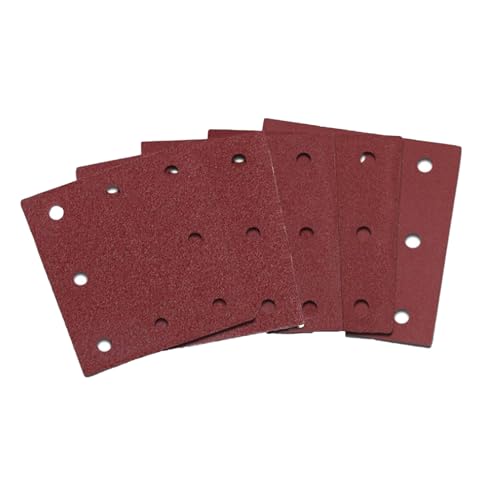 Miosugo Schleifblätter Set, Schleifpapier für Schwingschleifer, rechteckiges schleifpapier, 120 Stück Schleifblatt 40/60/80/120/240 Körnung (110 * 115 mm) von Miosugo