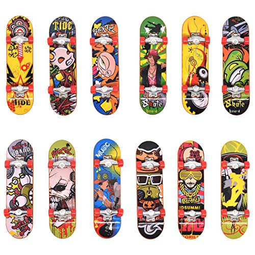 Finger Skateboard 12 Stück Fingerboard Mini Fingerskateboards Set Professionelles Finger Spielzeug Board Mitgebsel für Teenager Kindergeburtstag Geschenke Finger Skateboard 12 Stück Fingerboard Mini Fingerskateboards Set Professionelles Finger Spielzeug Board Mitgebsel für Teenager Kindergeburtstag Geschenke von Miotlsy