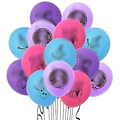 Luftballon Miotlsy 20 Stück Schneeflocke Party Deko Blau Luftballon Folienballon Dekorationen Party Deko Latex Luftballons Elsa Party Hochzeit Geburtstagsfeier von Miotlsy