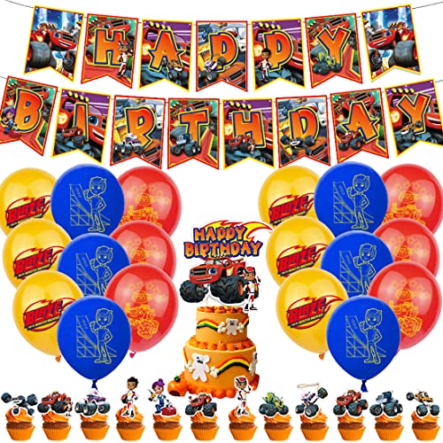 Miotlsy 46Pcs Monster Truck PartyzubehöR Set, Cars Geburtstagsfeier Dekorationen Tortenaufleger und Cupcake Aufleger für Kinder Jungen Racing Geburtstagsfeier Zubehör Miotlsy 46Pcs Monster Truck PartyzubehöR Set, Cars Geburtstagsfeier Dekorationen Tortenaufleger und Cupcake Aufleger für Kinder Jungen Racing Geburtstagsfeier Zubehör von Miotlsy