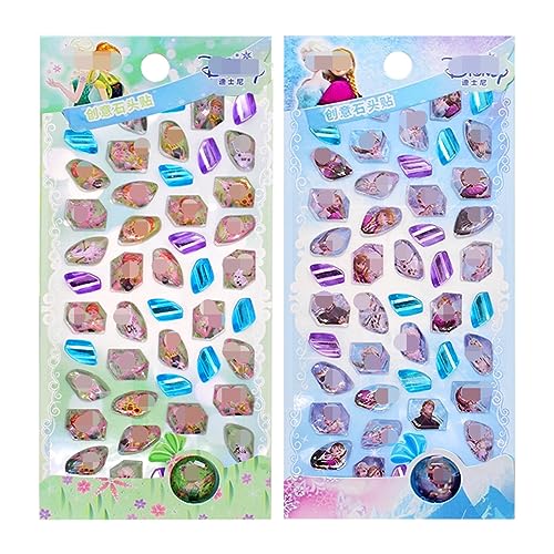 Miotlsy Aufkleber,2Pcs Sticker Stickers Kristall Aufkleber,Geburtstagsfeier Dekorationen Aufkleber Set,3D Sticker für Kinder Aufkleber für Kinder von Miotlsy