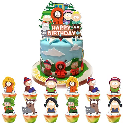 Tortendeko, 25Pcs Cake Topper,Geburtstagsdeko Geburtstag Kuchen Deko, Themed Kuchendeckel für Mädchen Jungen Geburtstag Party Kuchen Dekoration Supplies von Miotlsy