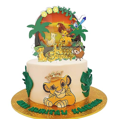Tortendeko König der Löwen-Kuchendekoration Kindergeburtstag Deko Torte Dschungel Party Kuchendeko Geburtstagsdeko für Kinder Mädchen Junge Tortendeko König der Löwen-Kuchendekoration Kindergeburtstag Deko Torte Dschungel Party Kuchendeko Geburtstagsdeko für Kinder Mädchen Junge von Miotlsy