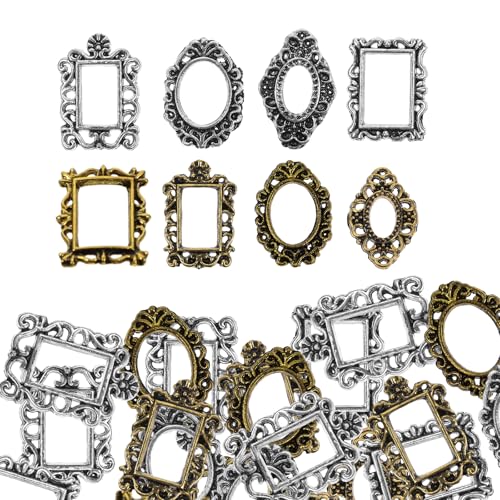 40 Stück Bilderrahmen für Nägel, Dekoration für Nägel, Retro, Nail Art, Mini-Bilderrahmen, Schmuck, Punk, Basteln, kleiner Bilderrahmen, goldfarben, Charme, kleines Bild, Legierung, 3D 40 Stück Bilderrahmen für Nägel, Dekoration für Nägel, Retro, Nail Art, Mini-Bilderrahmen, Schmuck, Punk, Basteln, kleiner Bilderrahmen, goldfarben, Charme, kleines Bild, Legierung, 3D von Mipcase