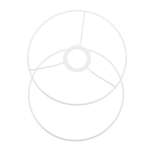 Mipcase 1 Paar Lampenschirmgestell Klein Für Schirme Drahthalter Ring DIY Lampenschirm Zubehör Lampenschirmgestell Eisen Weiß von Mipcase