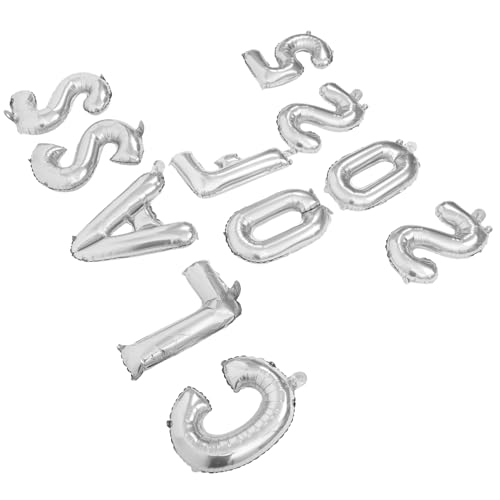 Mipcase 1 Satz Abschlussballons Jubiläumsdekor Folienballons Zahlen Vorschulabschlussdekorationen Glückwunsch Abschlussparty Dekoration Neujahrsfeier Dekoration Aluminiumfolie von Mipcase