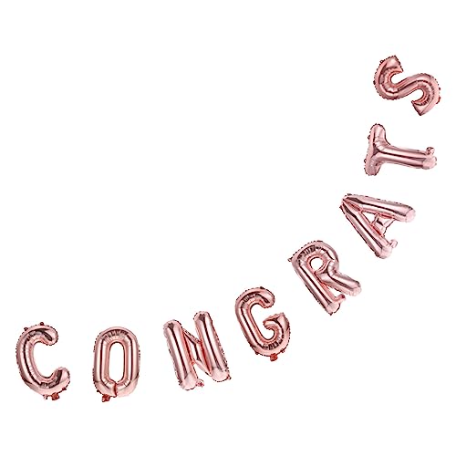 Mipcase 1 Satz Partyballons Dekorationen Erste Luftballons Für Die Abschlussfeier Zahlenballons Hängende Ornamente Für Partys Abschlussballons Rose Gold Aluminiumfolie von Mipcase