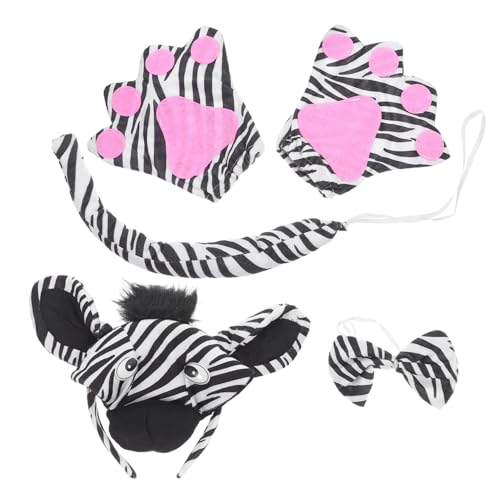 Mipcase 1 Satz Zebra in Haarband gekleidet karneval kopfschmuck Zebra-Zubehör Halloween-Accessoires Zebra-Kostümzubehör Zebra-Haarband Karnevalszubehör Stoff von Mipcase
