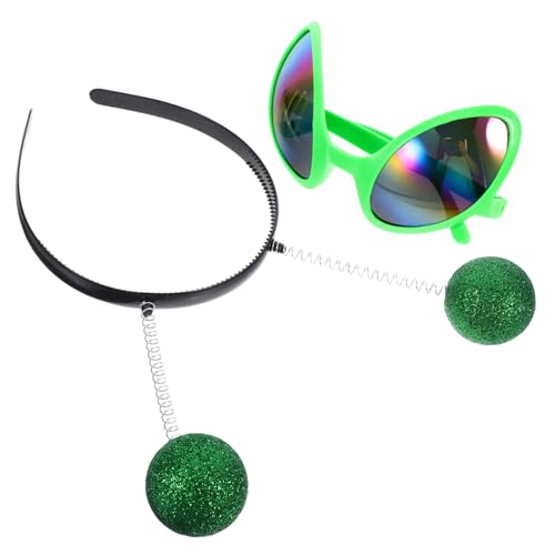 Mipcase 1 Set Alien Brille Stirnband Haarschmuck Für Stirnbänder Lustige Brille Alien Verkleidung Halloween Weltraumkostüm Zubehör Alien Stirnband Damen Alien Dekorationen Grün Mipcase 1 Set Alien Brille Stirnband Haarschmuck Für Stirnbänder Lustige Brille Alien Verkleidung Halloween Weltraumkostüm Zubehör Alien Stirnband Damen Alien Dekorationen Grün von Mipcase