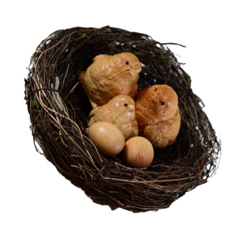 Mipcase 1 Set Küken Ornament Vogelhaus Basteln Kreatives Vogelnest Aus Holz Handgefertigtes Vogel Ornament Aus Holz Holzhandwerk Formen Vögel Vogeldekorationen Vogelnest von Mipcase