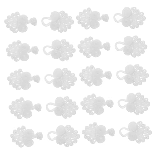 Mipcase 10 Paar Handgefertigte Chinesische Knoten Knöpfe zum Nähen Traditionelle Umhang Verschlüsse Geeignet für Strickjacken Cheongsam Pullover Cape und DIY Bekleidung in Elfenbeinweiß von Mipcase