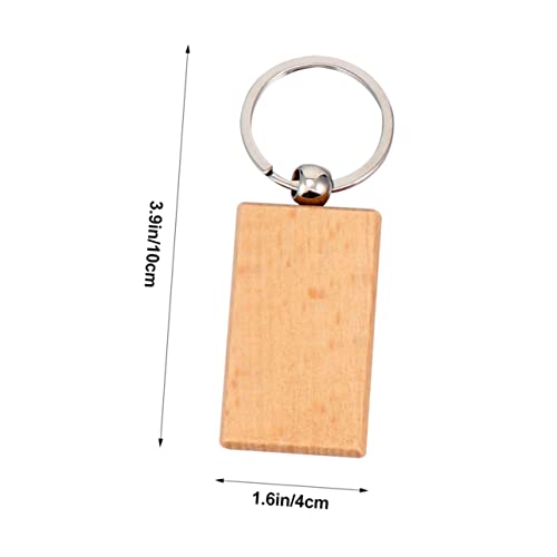 Mipcase 10 Stück Blanko Holz Schlüsselanhänger aus Natürlichem Buchenholz DIY Schlüsselringe für Bastelarbeiten Personalisierbare Holzanhänger für Geschenke Dekoration Autoschlüssel von Mipcase