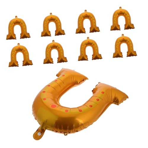 Mipcase 10 Stück Goldene U Förmige Aluminiumfolien Ballons Pferdehufe für Geburtstags und Hochzeitsfeiern Auffällige Partydekoration Vielseitig Kombinierbar Besondere Festatmosphäre von Mipcase
