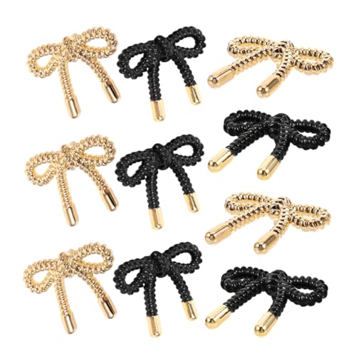 Mipcase 10 Stück Metallknöpfe Bowknot Design Stabile Dekorative DIY Kleidung Knöpfe für Strickjacken Mäntel Hemden Robuste Zinklegierung Vielseitige Bekleidungsverschlüsse von Mipcase